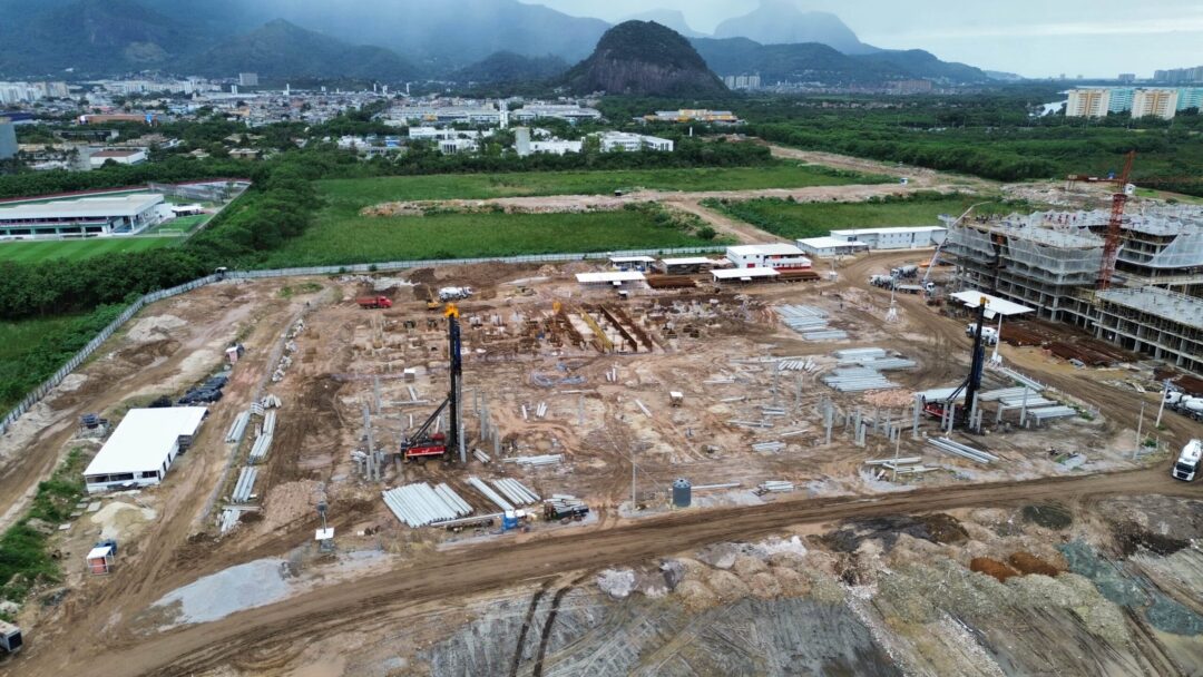 Andamento da obra projeto Arte Wave da Calper no Cidade Arte Barra, na Barra da Tijuca, no Rio de Janeiro em Setembro 2026