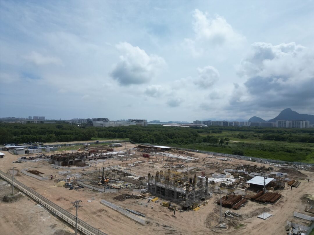 Andamento da obra do projeto Arte Botânica da Calper no Cidade Arte Barra, na Barra da Tijuca, no Rio de Janeiro em Dezembro 2025
