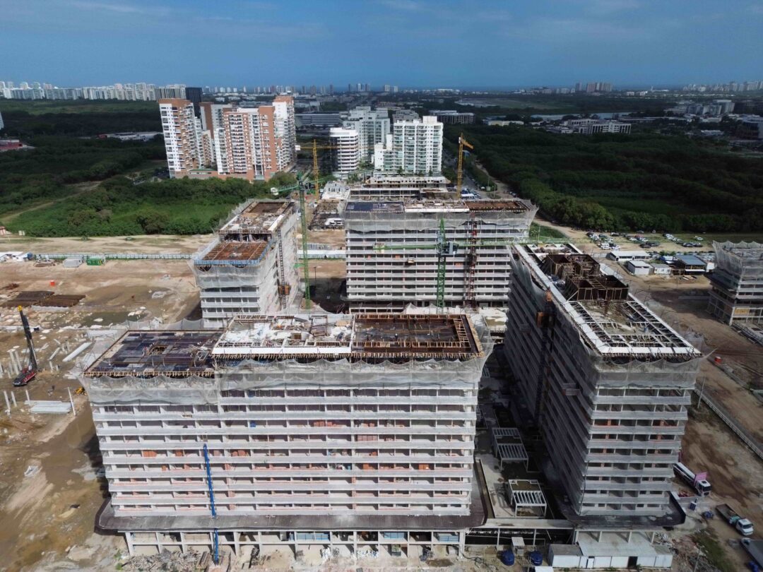 Andamento da obra do projeto Arte Jardim da Calper no Cidade Arte Barra, na Barra da Tijuca, Rio de Janeiro em Maio 2026