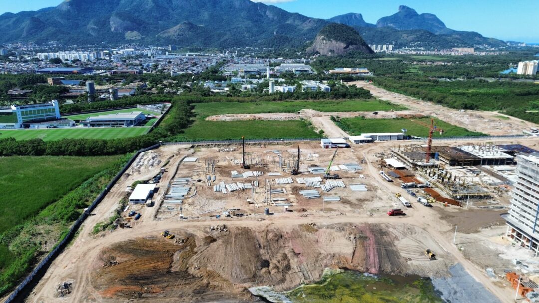 Andamento da obra do projeto Arte Wave da Calper no Cidade Arte Barra, na Barra da Tijuca, Rio de Janeiro em Julho 2026