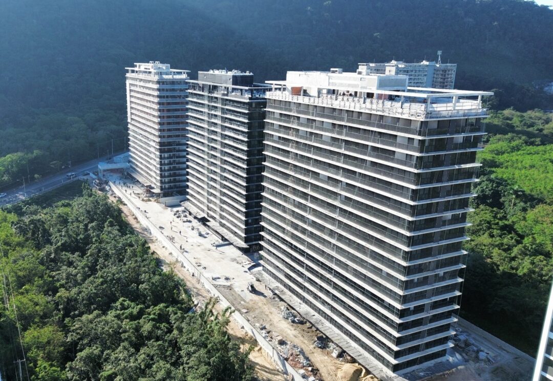 Andamento da obra do projeto Murano da Calper, na Barra Olímpica, Rio de Janeiro em Julho 2026