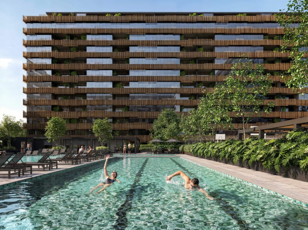 Piscina com Raia do Arte Wood Residences