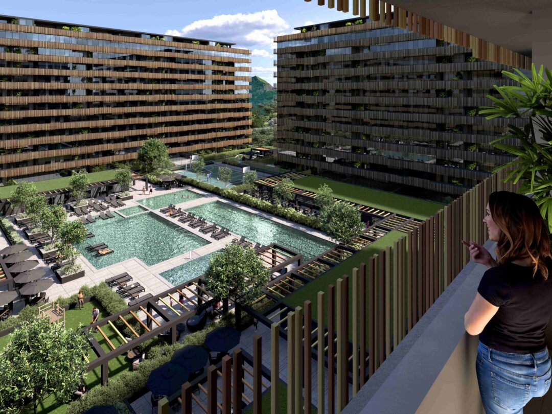 Vista Parque Aquático do Arte Wood Residences