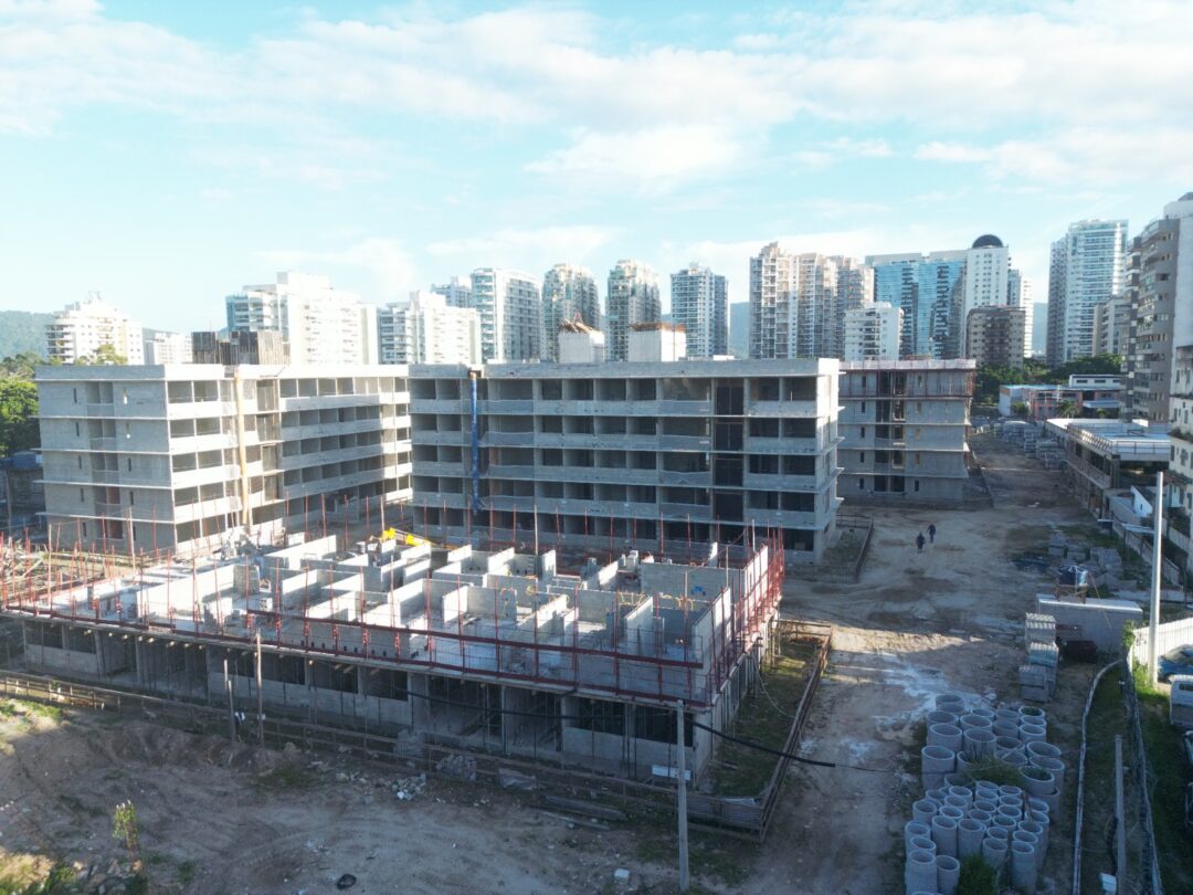 Evolução da obra do projeto Way Barra Bonita da Calper na Barra Bonita Rio de Janeiro em Abril 2026