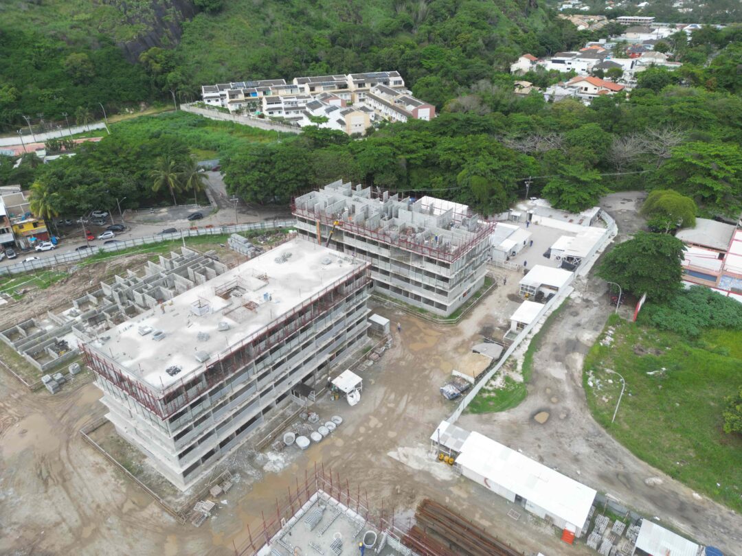 Evolução da obra do projeto Way Barra Bonita da Calper na Barra Bonita Rio de Janeiro em Fevereiro 2026