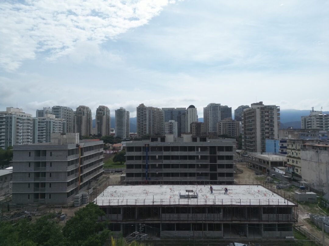 Evolução da obra do projeto Way Barra Bonita da Calper na Barra Bonita Rio de Janeiro em Maio 2026