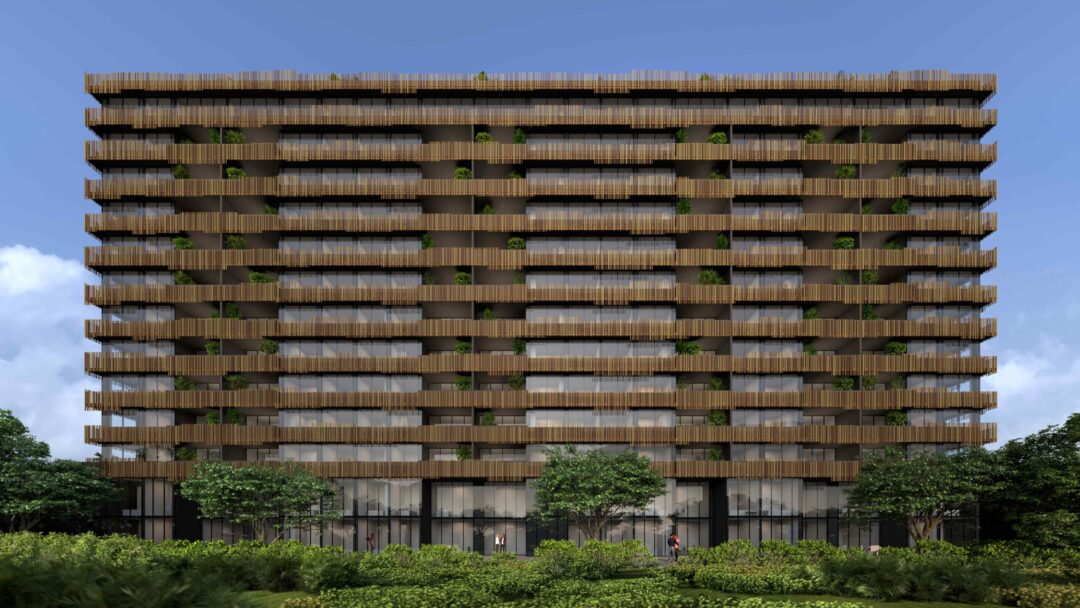 Fachada do Arte Wiood Residences na Barra da Tijuca