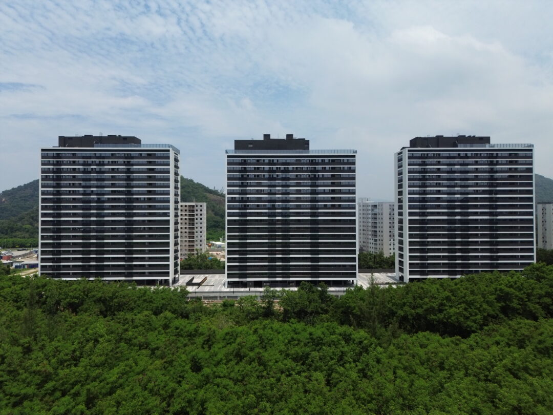 Fachada da obra entregue Etehe Residencial da Calper na Barra Olímpica Rio de Janeiro.