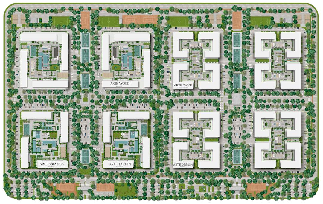 Masterplan do bairro planejado Cidade Arte Barra