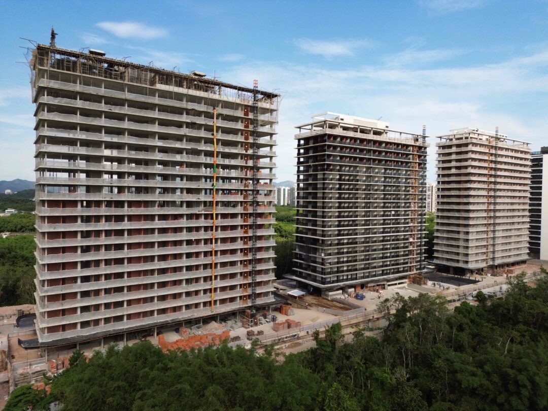 Andamento da obra do projeto Murano Residencial da Calper na Barra Olímpica Rio de Janeiro em Janeiro 2026.
