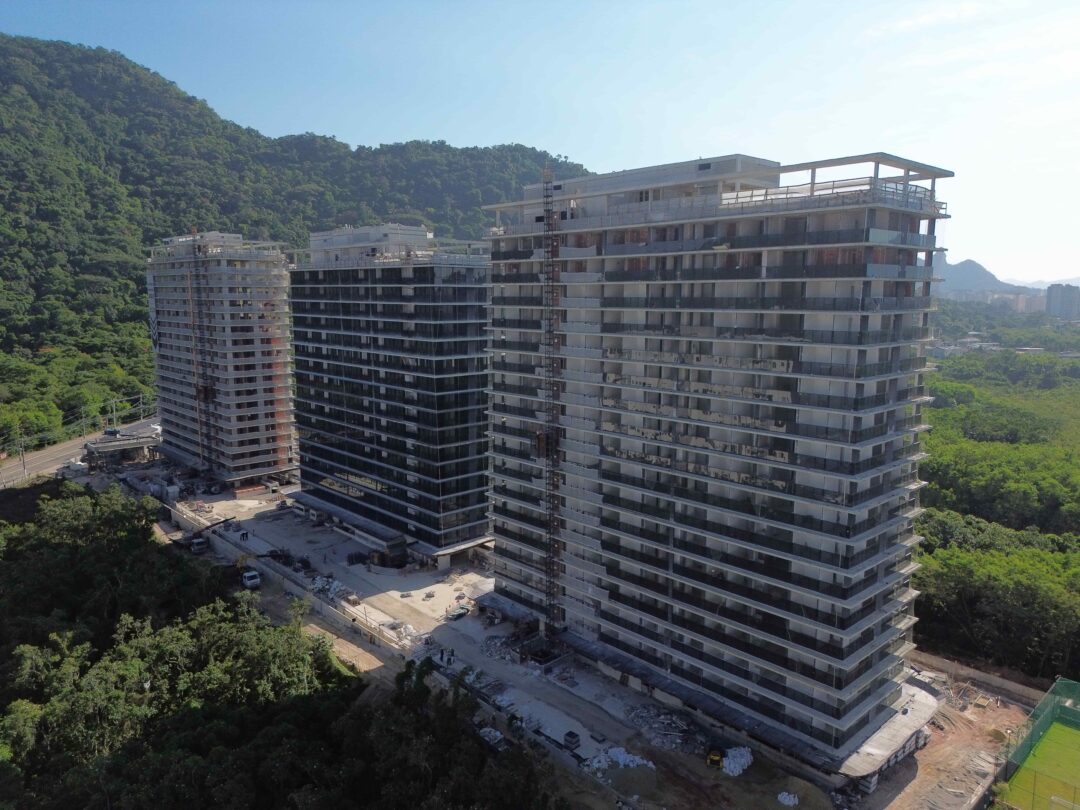 Andamento da obra do projeto Murano Residencial da Calper na Barra Olímpica Rio de Janeiro em Abril 2026.