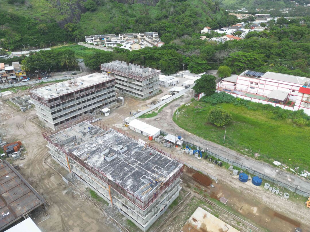 Andamento da obra do projeto Way Barra Bonita da Calper na Barra Bonita Rio de Janeiro em Fevereiro 2026