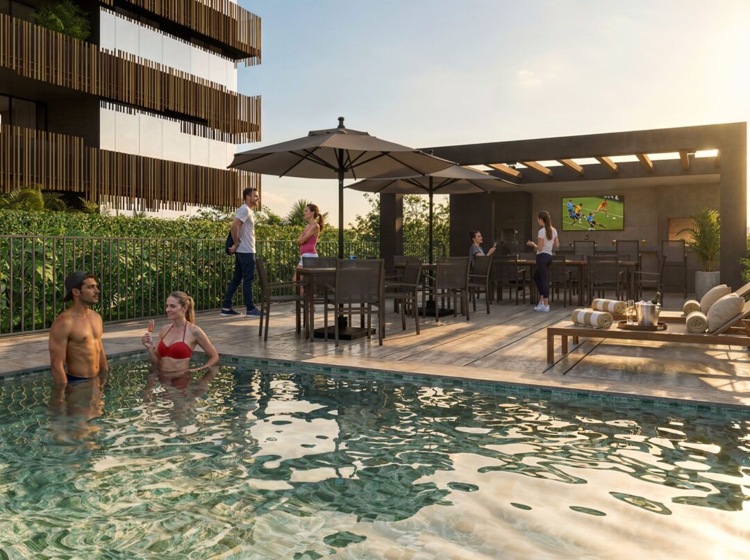 Pool House do Arte Wood Residences na Barra OIímpica
