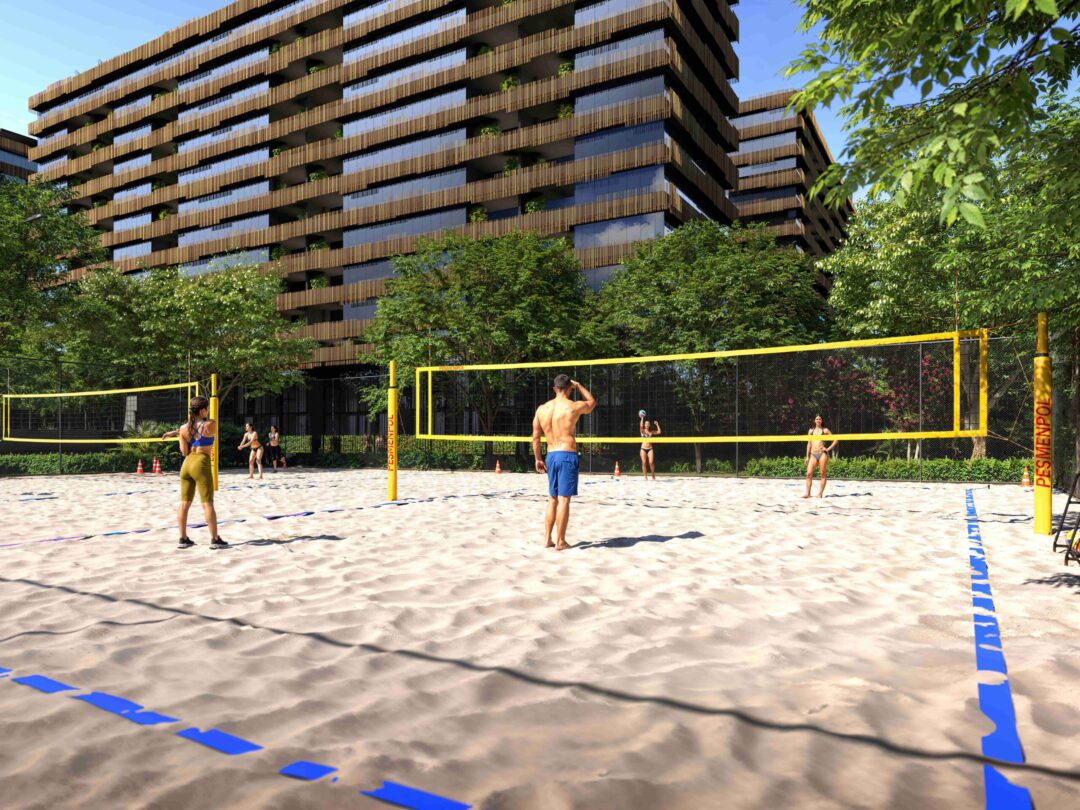 Quadra de Beach Tennis e Areia Recreativa do Cidade Arte Barra